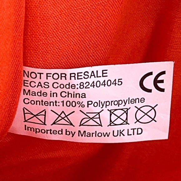 Escada Ivory Tote with Orange Trim and Handles - Picture 15 of 15